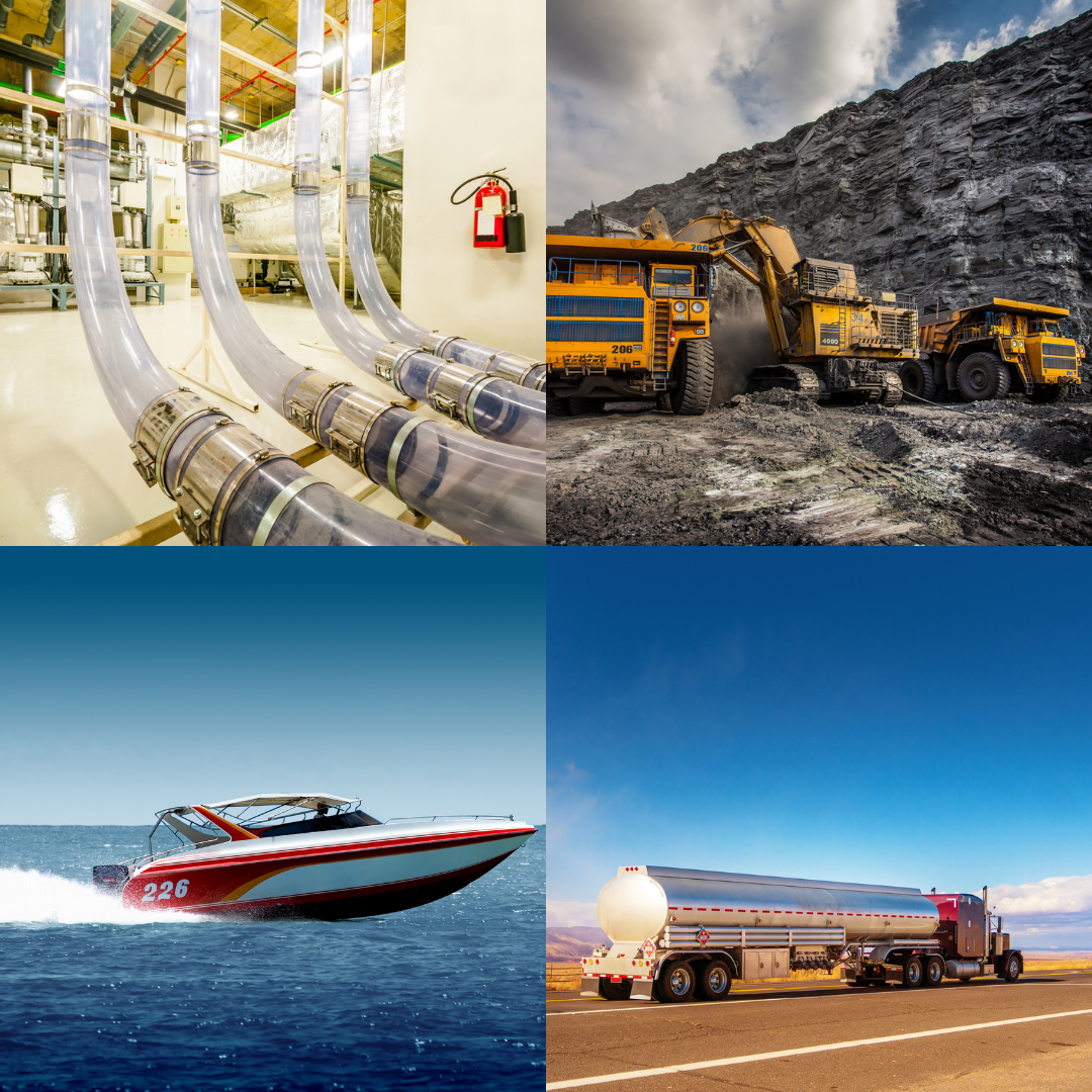 Custom Solutions for Carrier Pneumatic Systems, Mining Equipment, Marine Exhaust, and Trucking